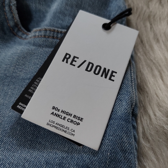 NWT Re/Done 90s High Rise Distressed Ankle Jeans - Picture 8 of 14